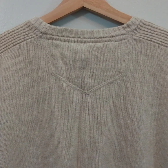 Eddie Bauer TXL Beige/Cream Cotton Crewneck Sweater - Picture 10 of 11